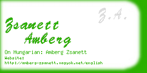 zsanett amberg business card